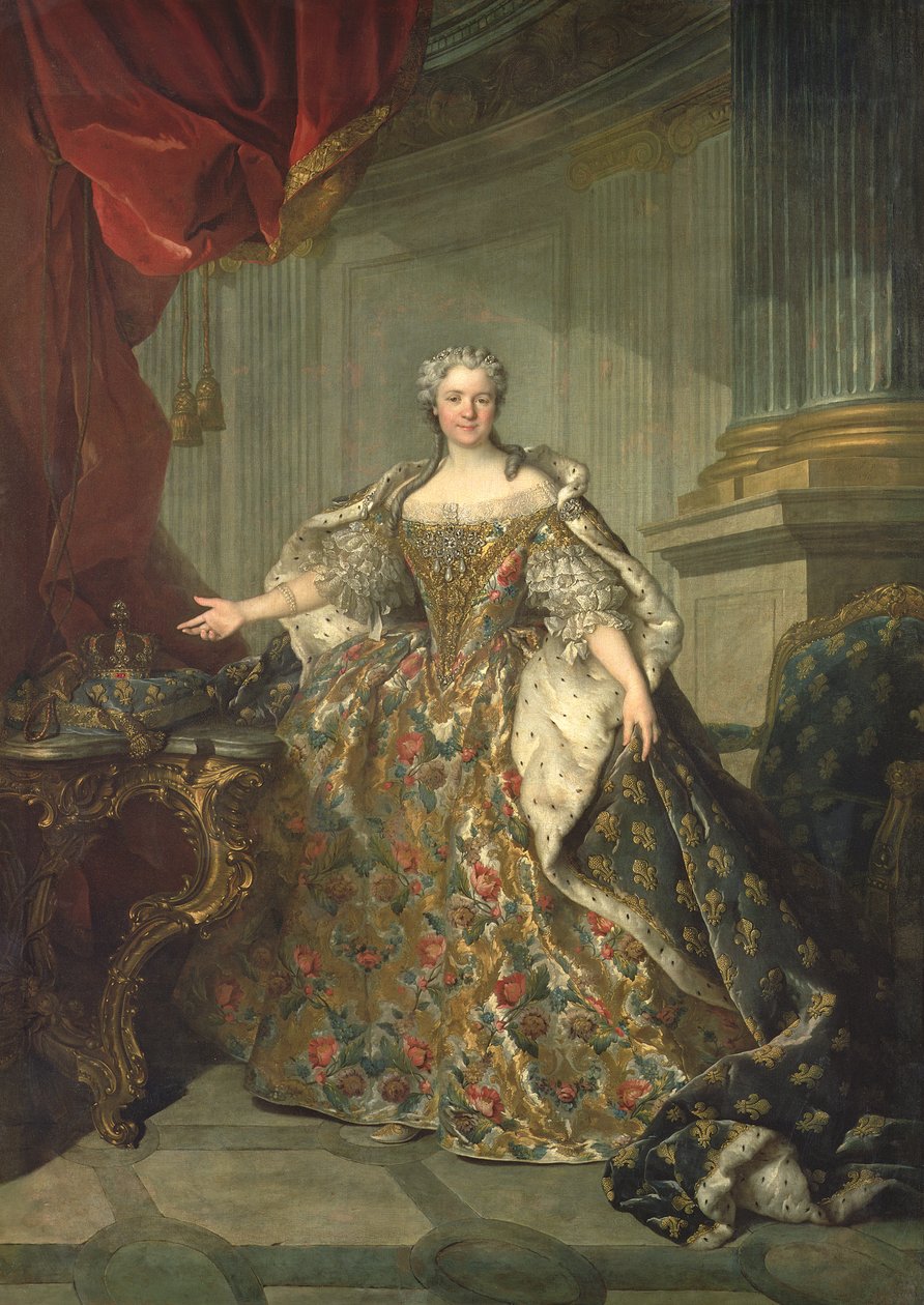 Marie Leczinskan (1703-68) muotokuva tekijältä Louis Tocqué