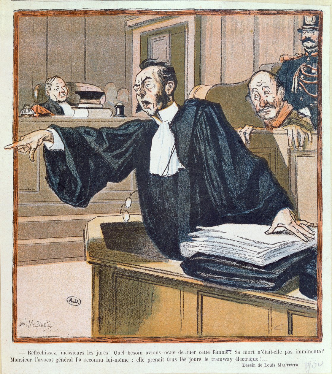 Lakimies puhuu tuomaristolle, 1900 tekijältä Louis Malteste