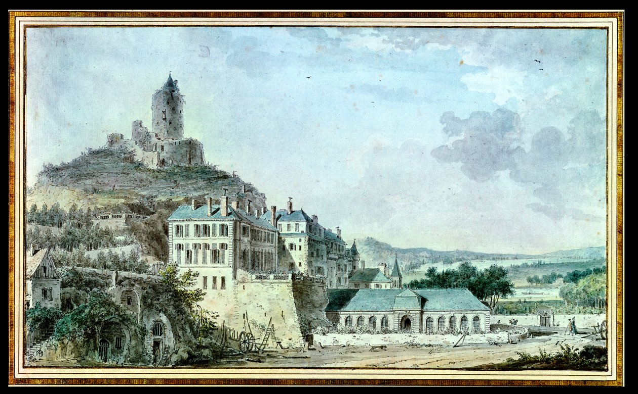 Chateau de La Roche-Guyon tekijältä Louis Nicolas de Lespinasse
