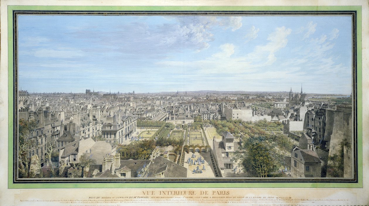 Panoraamanäkymä Pariisista pohjoiseen, 1786 tekijältä Louis Nicolas de Lespinasse