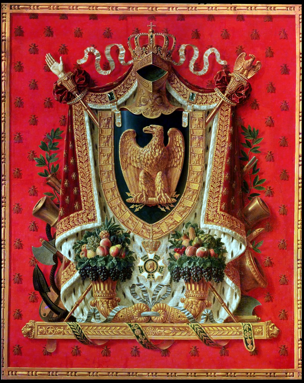 Ranskan valtakunnan vaakuna, kuvakudos, 1808 tekijältä Louis Saint Ange Desmaisons