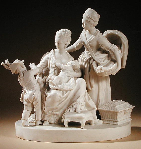 The Nursemaid, 1774 (keksiposliini) tekijältä Louis Simon Boizot