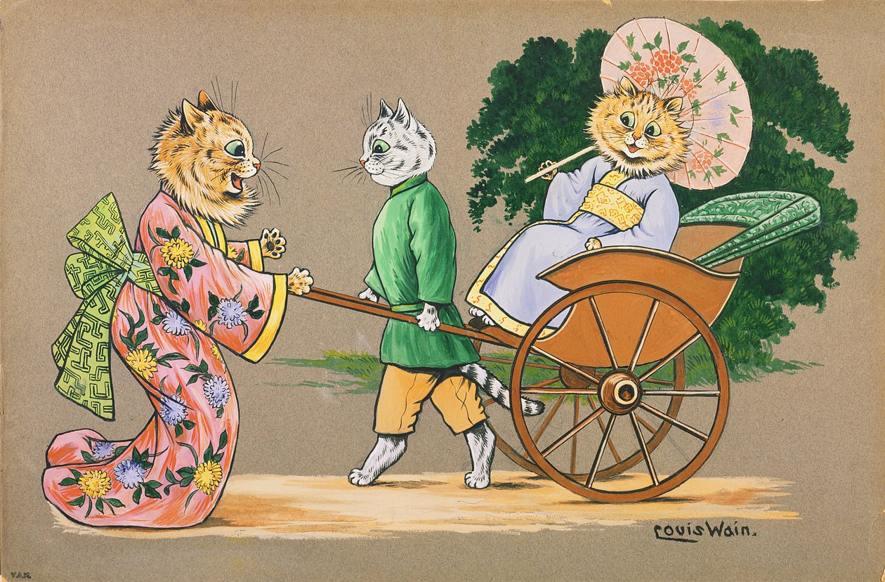 Rakkaus ensi silmäyksellä, n.1902-10 tekijältä Louis Wain