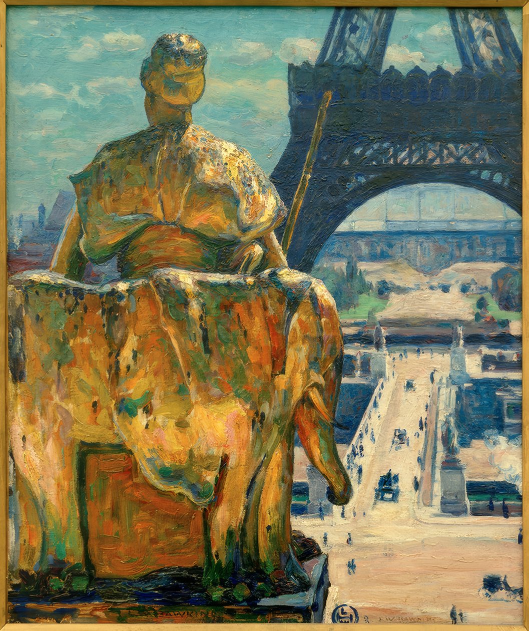 La tour Eiffel, vue du Trocadero tekijältä Louis Welden Hawkins