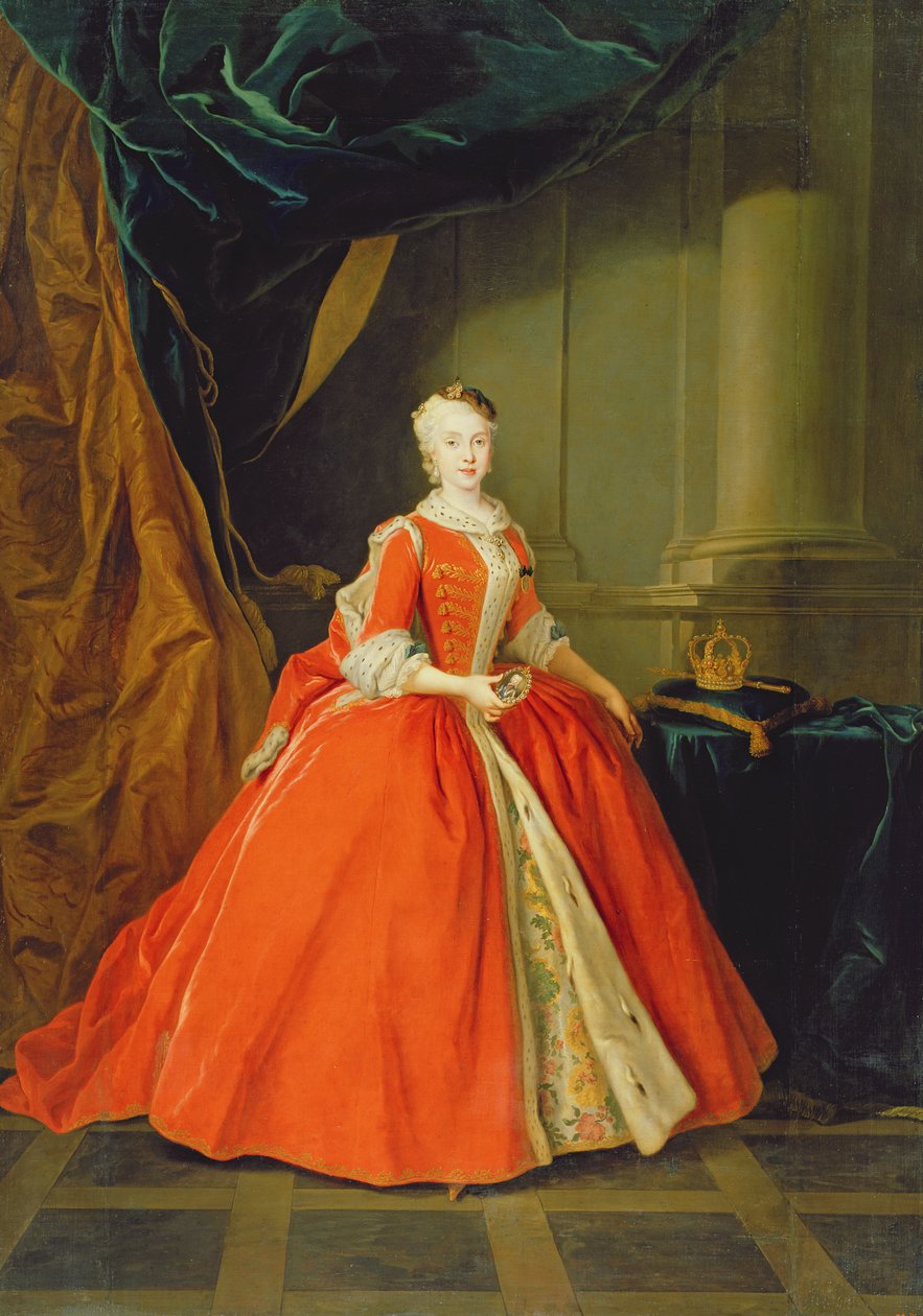 Maria Amalia Saksin (1724-60) Espanjan kuningatar tekijältä Louis de Silvestre