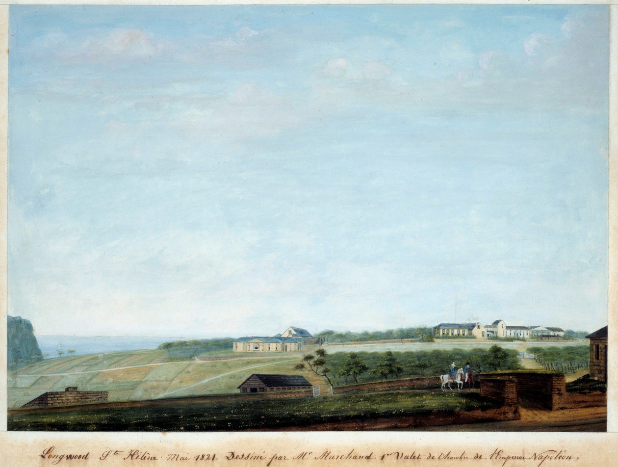 Näkymä Longwoodista Sainte Helenen saarella, toukokuu 1821 tekijältä Louis Joseph Marchand
