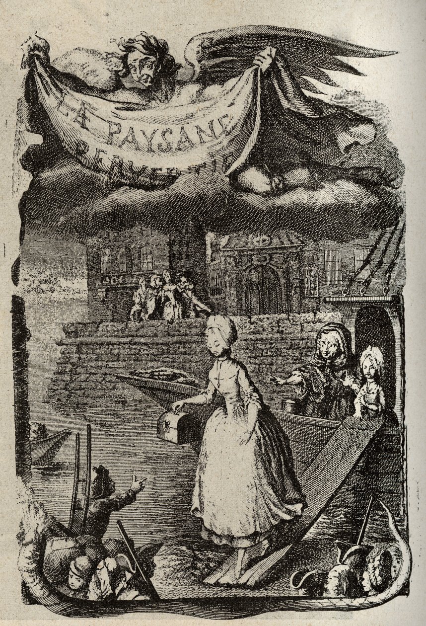 Kuvitus ranskalaisen kirjailijan Restif de La Bretonnen (1734-1806) teokseen "Kertoutunut talonpoika tai kaupungin vaarat". Binet