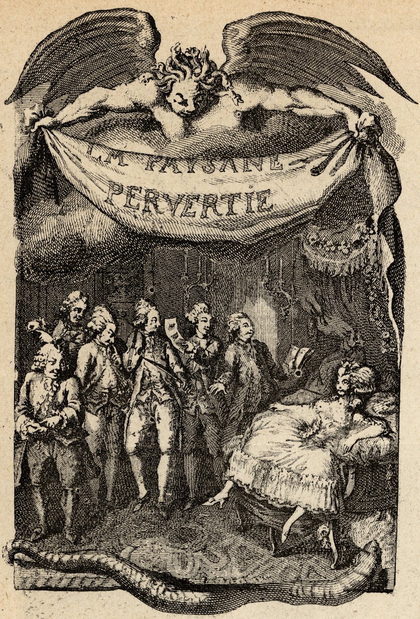 Kuvitus ranskalaisen kirjailijan Restif de La Bretonnen (1734-1806) teokseen "Kertoutunut talonpoika tai kaupungin vaarat". Binet
