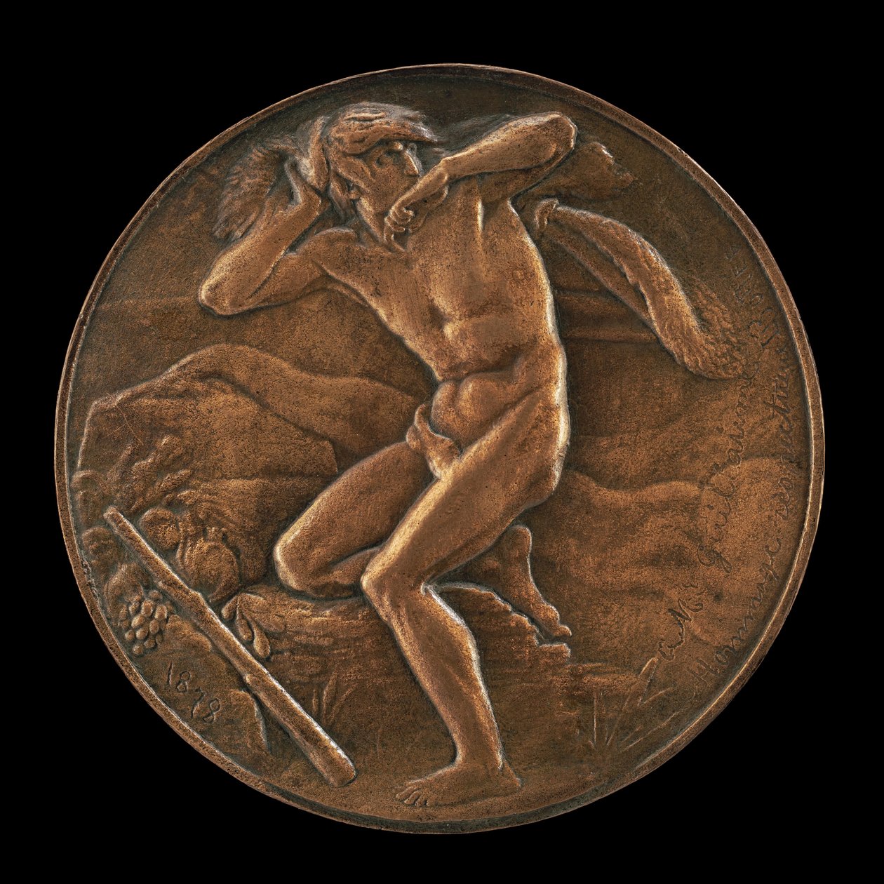 Ikuisen kiroama Cainin tuomio, 1878. tekijältä Louis Alexandre Bottée