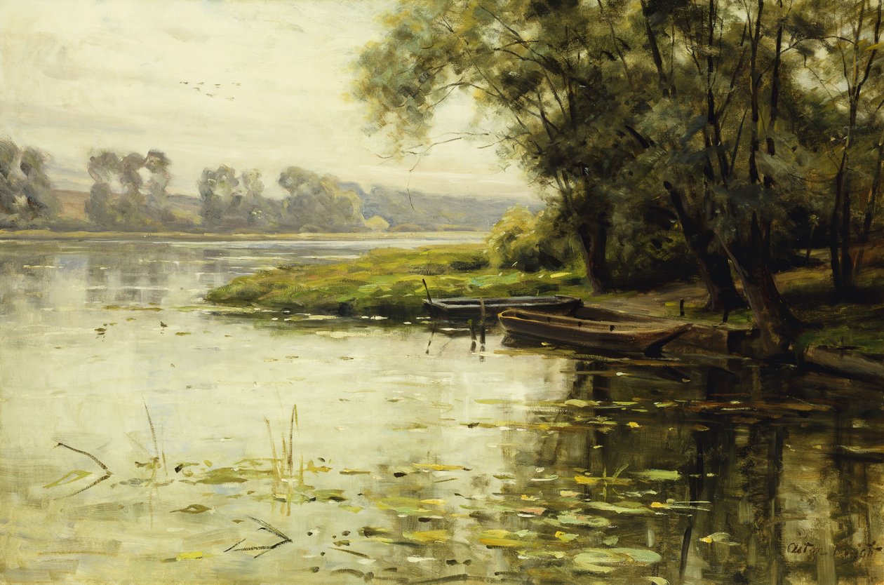 Niitty joen rannalla; La Prairie au bord de Fleuve tekijältä Louis Aston Knight