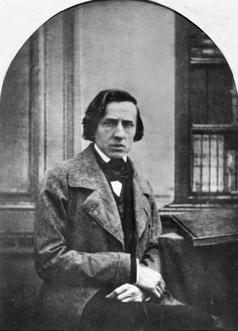 Puolalainen säveltäjä ja pianisti Frederic Chopin tekijältä Louis Auguste Bisson