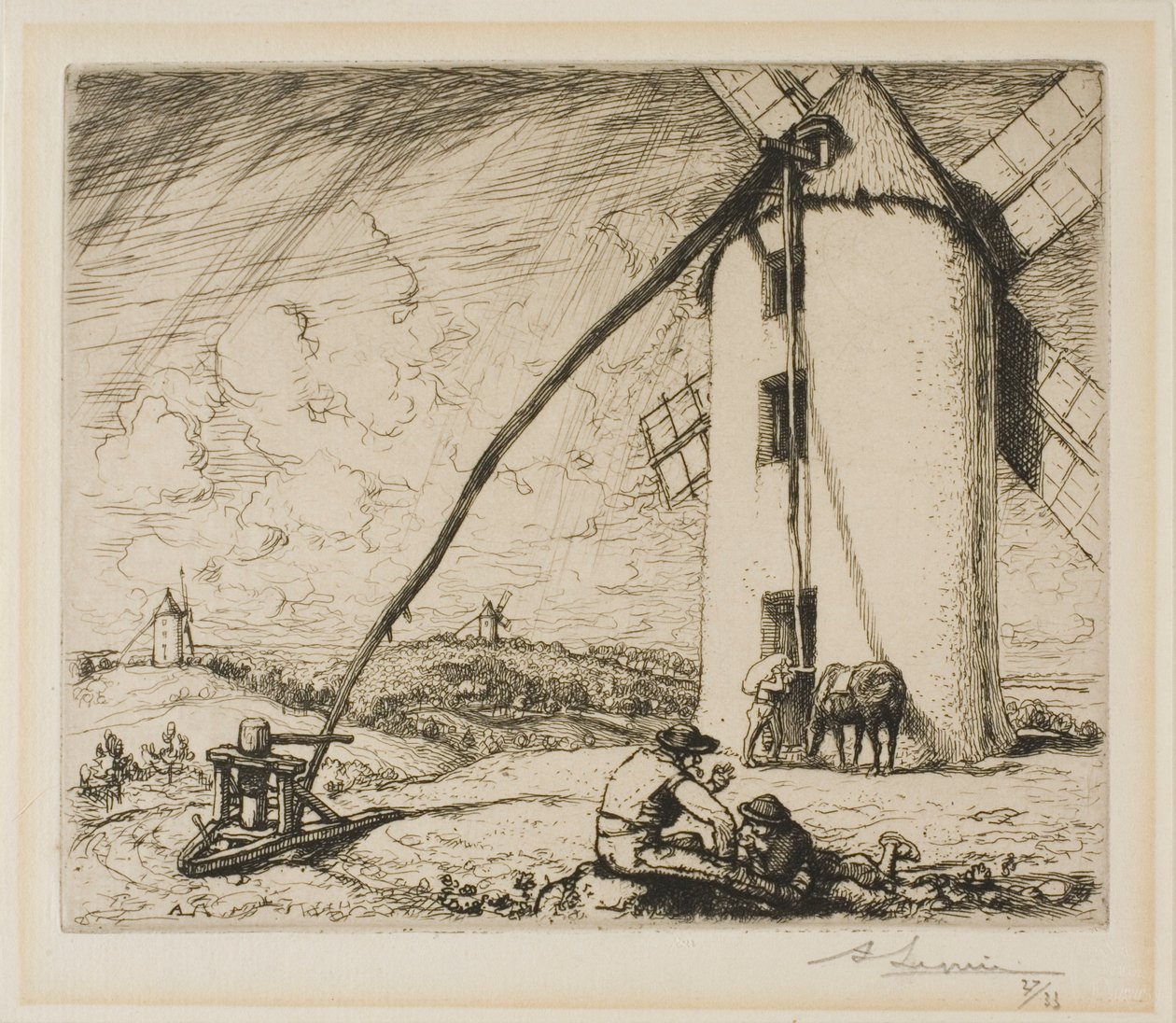 Le Moulin des Chapelles tekijältä Louis Auguste Lepère