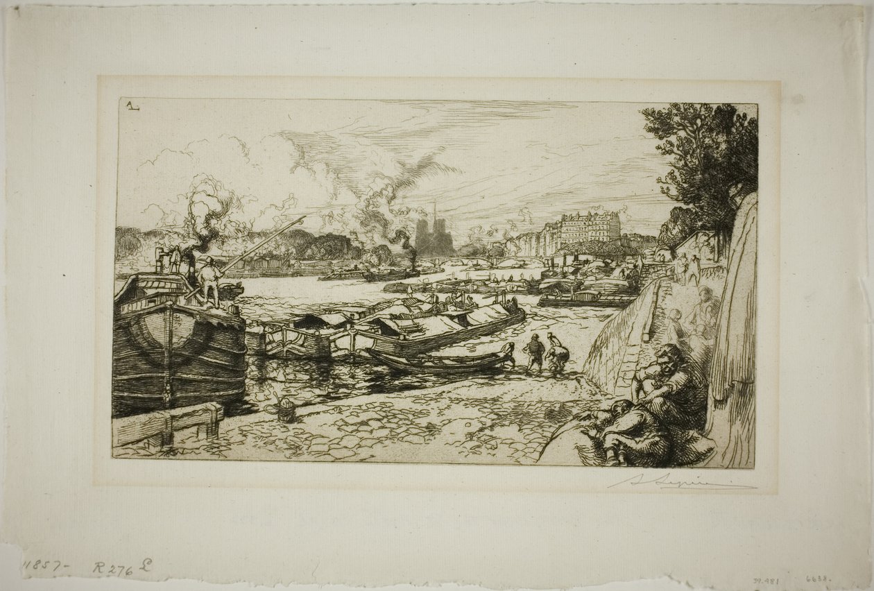 Seine Saint-Martinin kanavan suulla tekijältä Louis Auguste Lepère