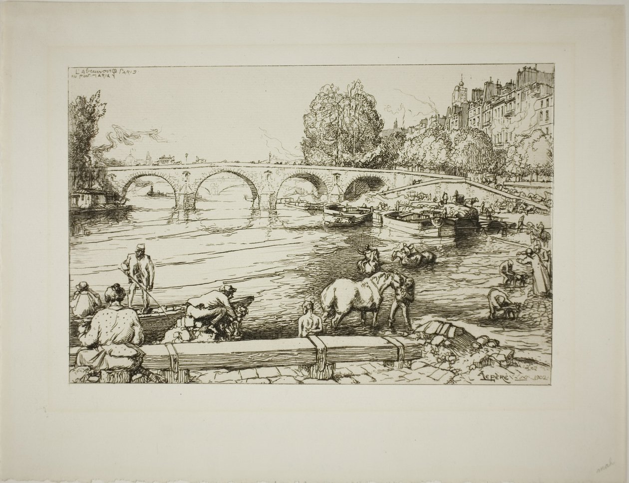 Pont Marien juottopaikka tekijältä Louis Auguste Lepère