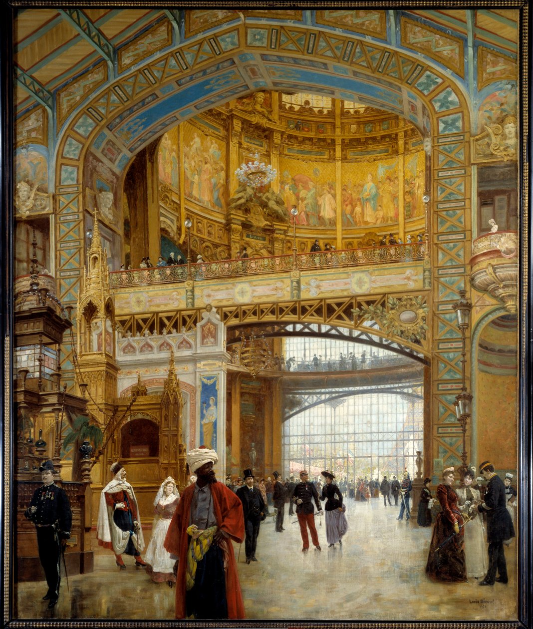Keskuskupoli vuoden 1889 yleisnäyttelyssä Pariisissa Louis Beroudin (1852-1930) maalaus 1890 Koko 1,98x1,64 m Pariisi, museo Carnavalet - Pariisin maailmannäyttelyn keskuskupoli tekijältä Louis Beroud