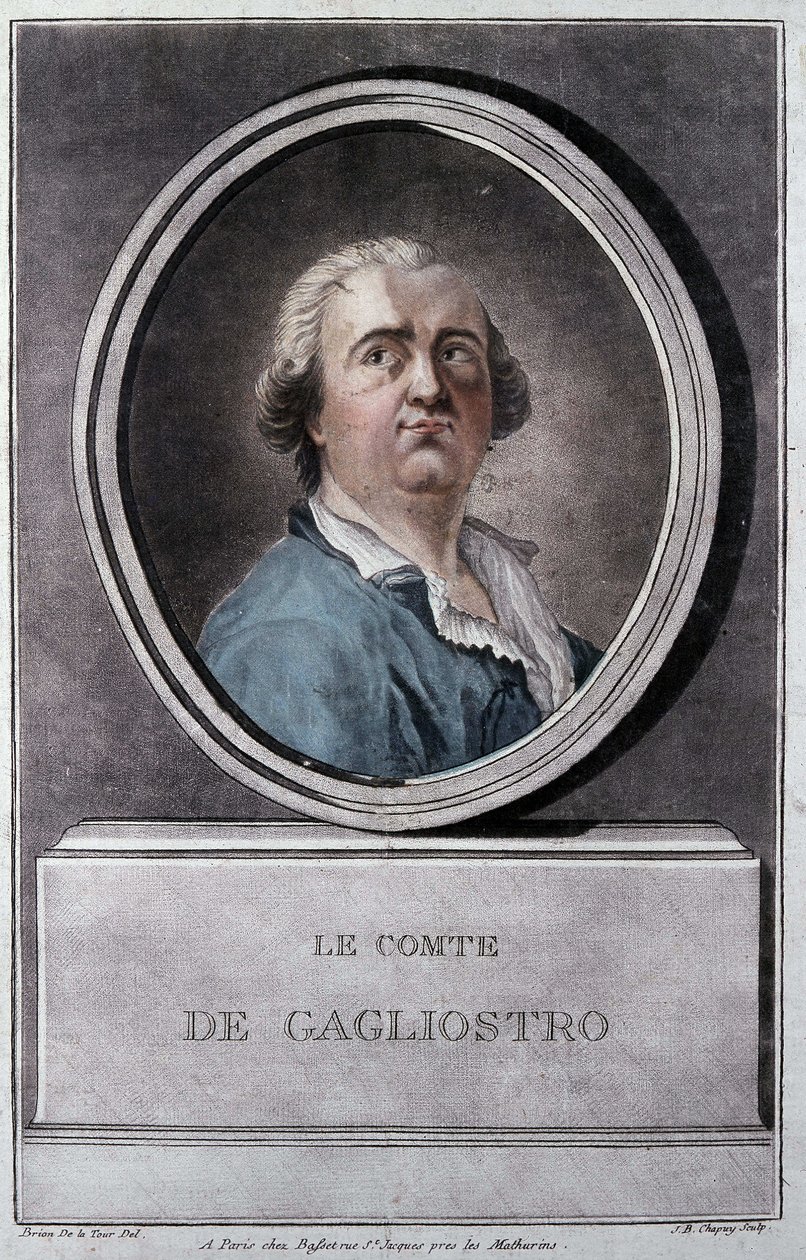 Giuseppe Balsamo, dit Alexander, Cagliostron kreivi (1743 - 1795), kirjoittanut Brion de la Tour tekijältä Louis Brion de la Tour fils