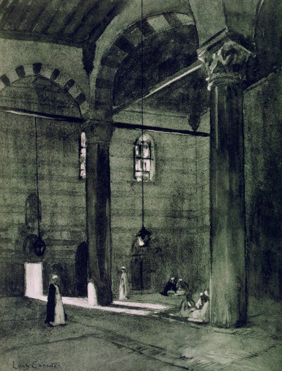 Al-Rifain moskeija, Kairo, Egypti, 1928 tekijältä Louis Cabanes