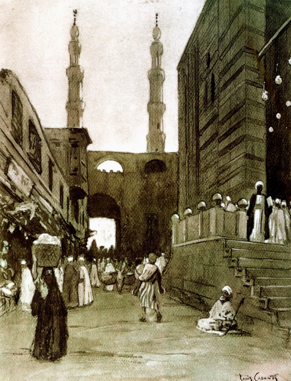 Bab El Fetouh, Kairo, Egypti, 1928 tekijältä Louis Cabanes