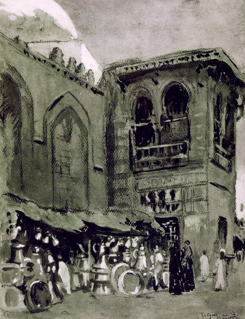 Kuparikauppias, Kairo, Egypti, 1928 tekijältä Louis Cabanes