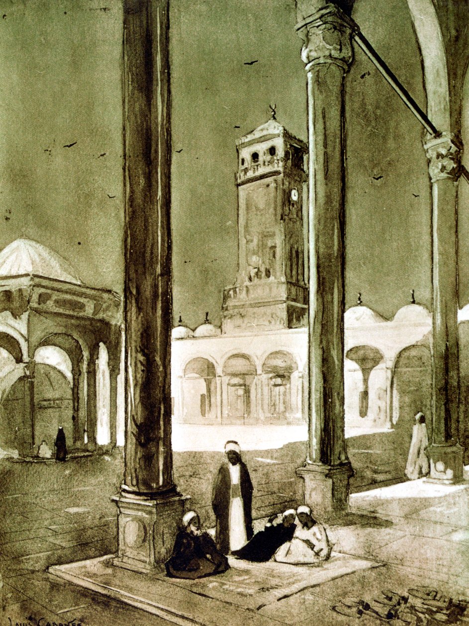 Sisäänkäynti Muhammad Ali -moskeijaan, Kairo, Egypti, 1928 tekijältä Louis Cabanes
