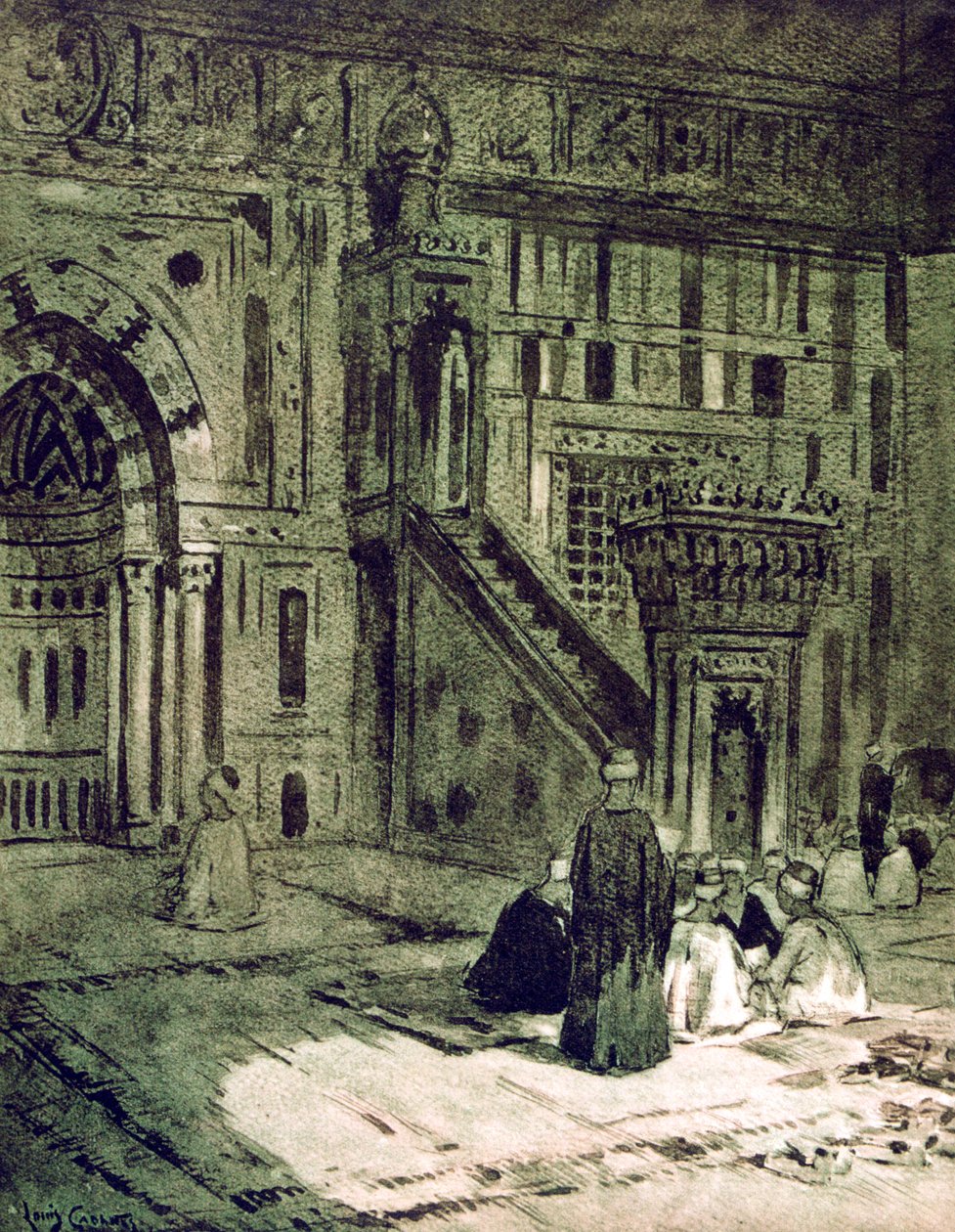 Sulttaani Hassanin moskeijassa Kairossa, Egyptissä, 1928 tekijältä Louis Cabanes