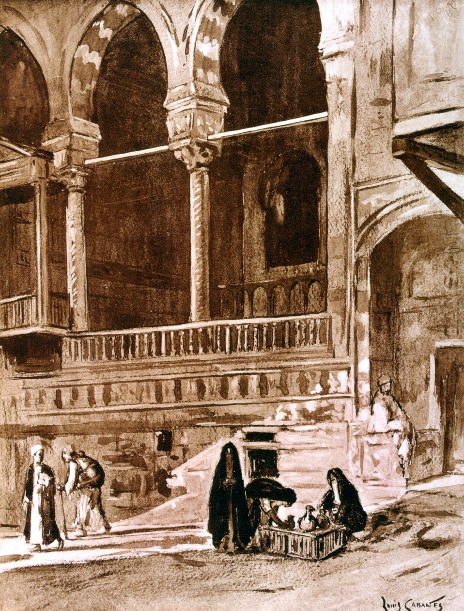 The House of the Qadi beit el-qadi, Kairo, Egypti, 1928 tekijältä Louis Cabanes