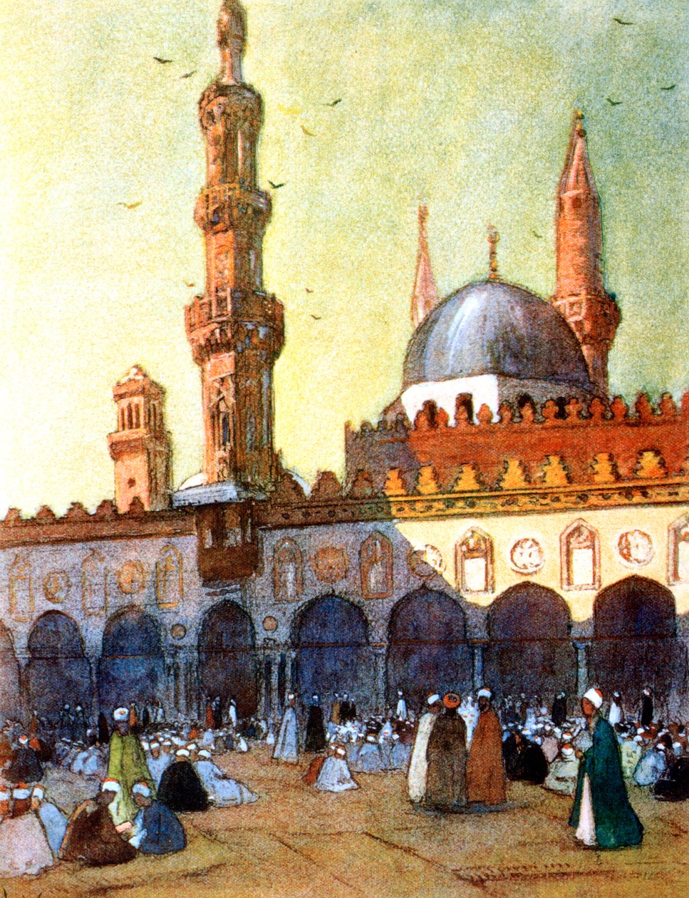 Al-Azharin moskeija, Kairo, Egypti, 1928 tekijältä Louis Cabanes