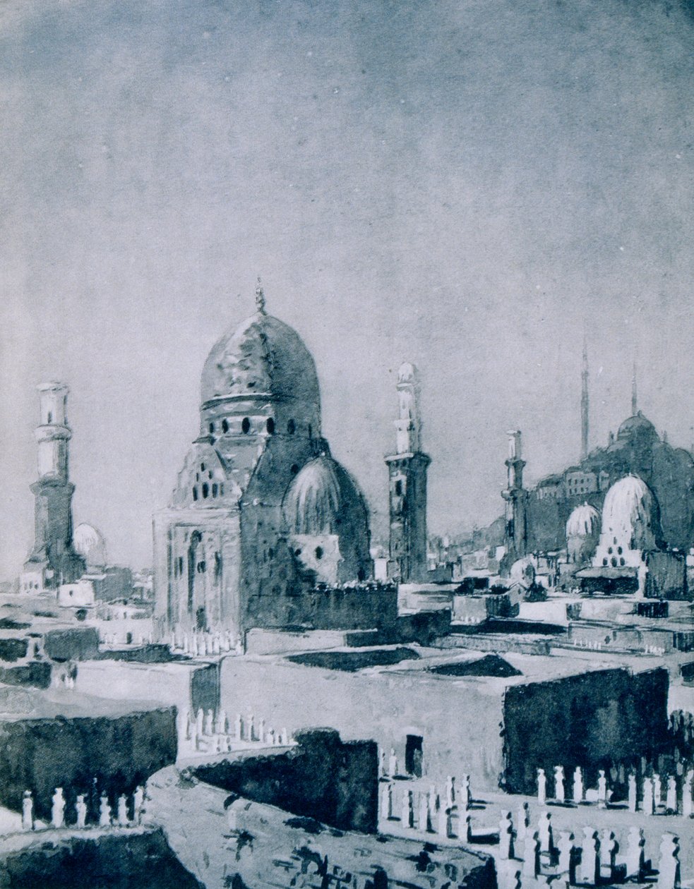 Kalifien haudat, Kairo, Egypti, 1928 tekijältä Louis Cabanes