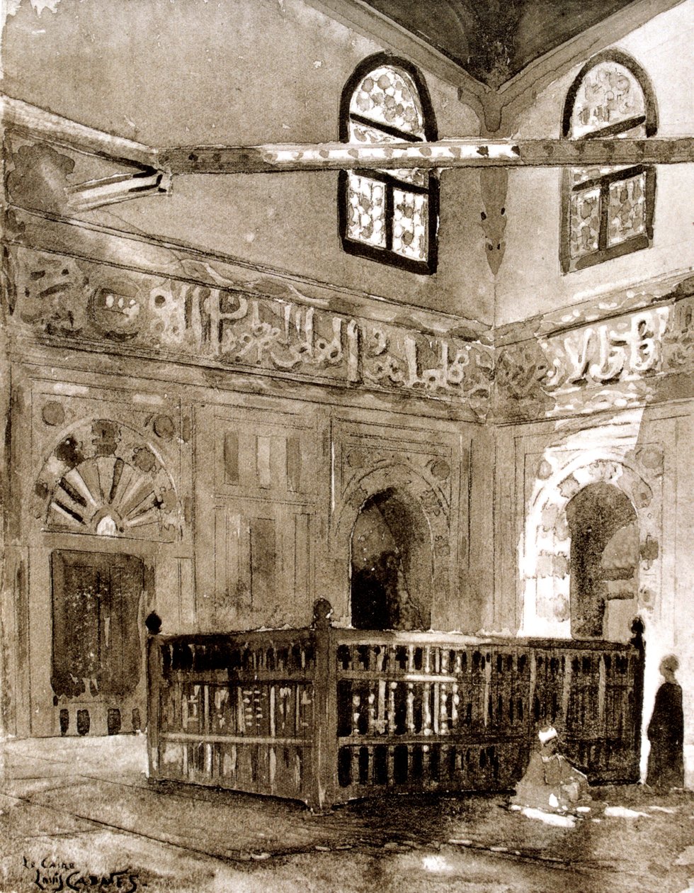 Hauta moskeijassa, Kairo, Egypti, 1928 tekijältä Louis Cabanes