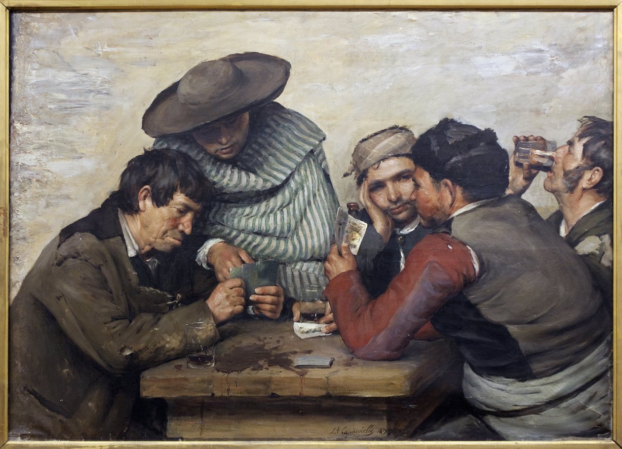 espanjalaiset. Louis Capdeviellen (1850-1905) maalaus öljy kankaalle tekijältä Louis Capdevielle