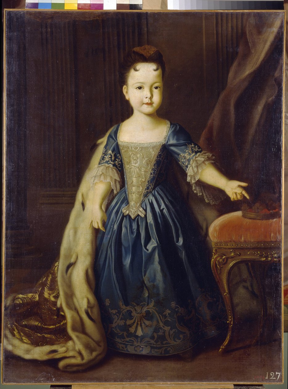 Venäjän suurherttuatar Natalia Petrovnan (1708-1728) muotokuva. Pierre I Le Grandin (1672-1725) ja Katariina I:n (1684-1727) vanhin tytär. Louis Caravaquen (1684-1754) maalaus öljy kankaalle tekijältä Louis Caravaque