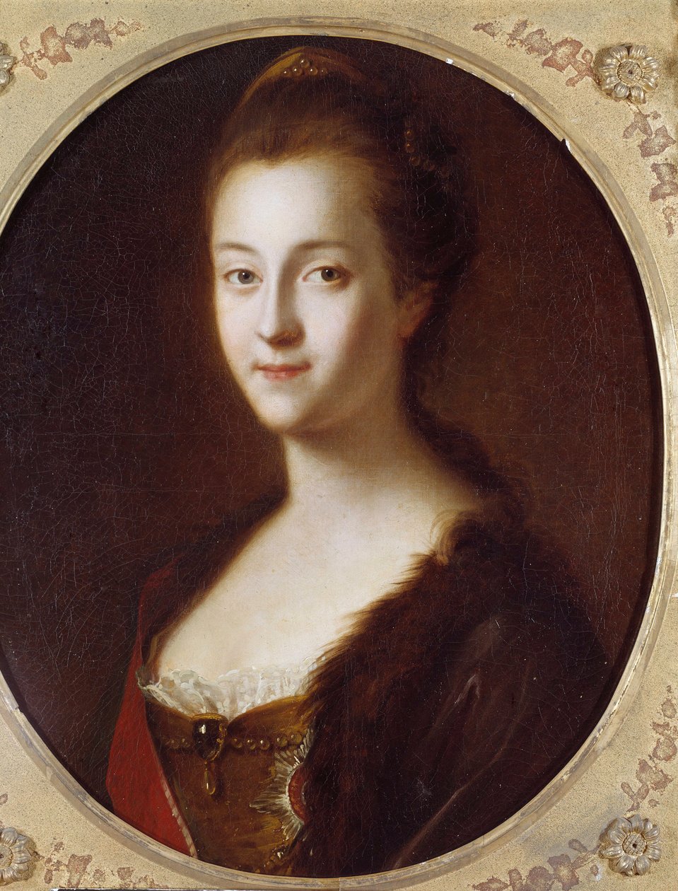 Katariina II:n (1729-1796), Venäjän keisarin muotokuva Louis Caravaquen (1684-1754) maalaus 1700-luvulta. Pietari, Pietarhovin linna tekijältä Louis Caravaque