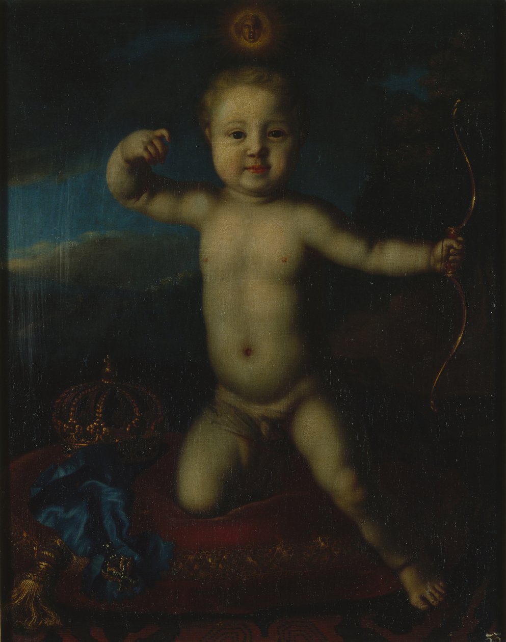 Muotokuva Venäjän Tsarevitš Peter Petrovitshista 1715-1719 Cupidona tekijältä Louis Caravaque