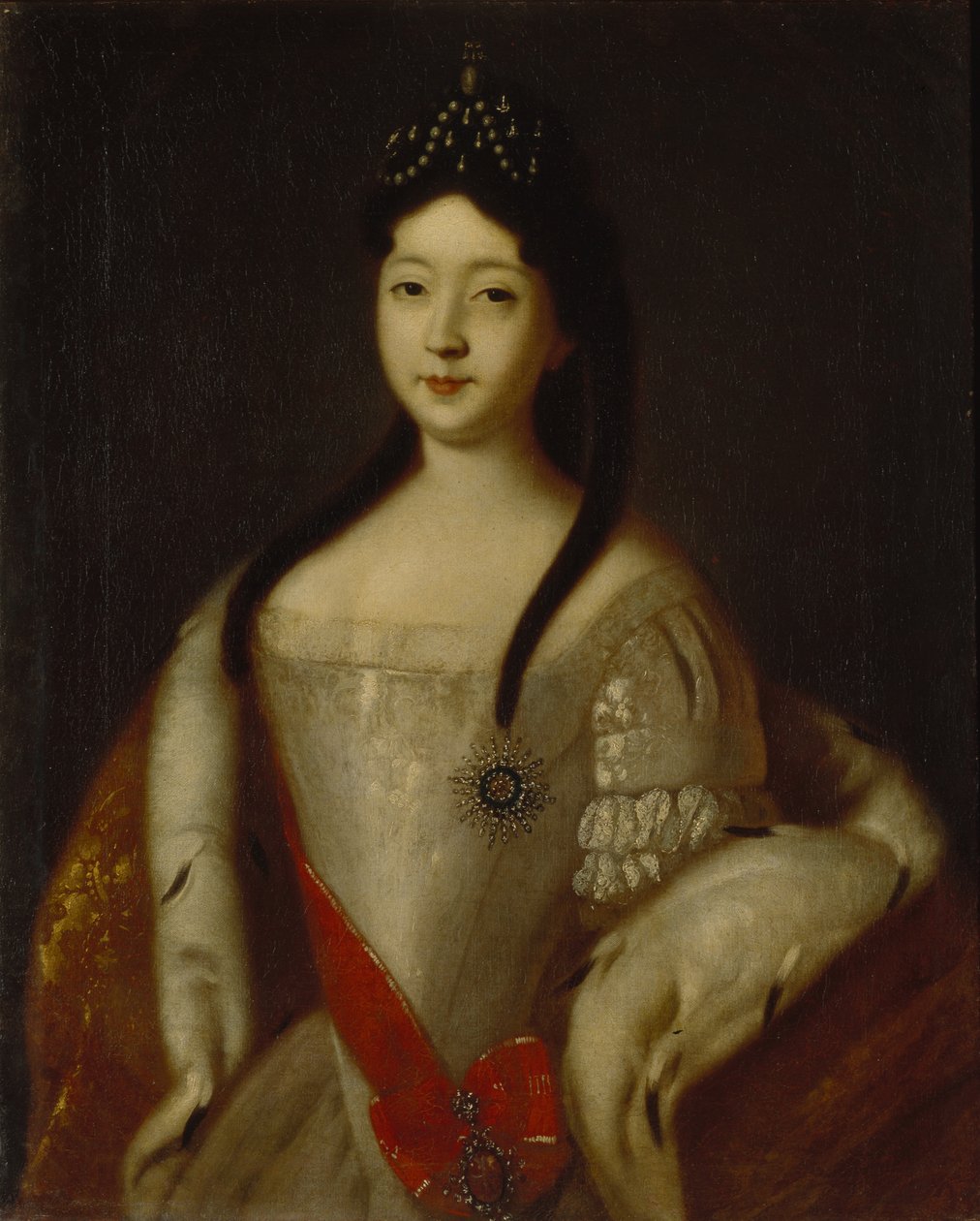 Venäjän keisari Pietari I:n tyttären Tsesarevna Anna Petrovnan muotokuva 1708-1728, 1725 tekijältä Louis Caravaque
