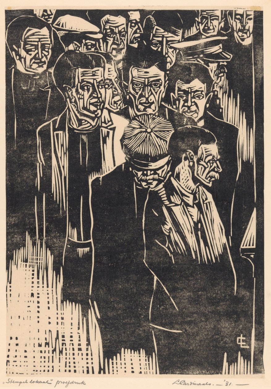 Stempellokaal (alkuperäinen nimi esineessä) tekijältä Louis Cardinaals (signed by artist)
