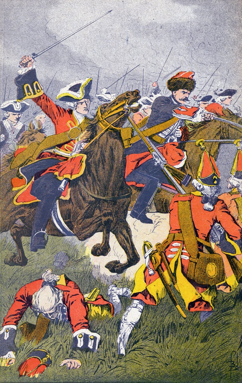 Kuninkaan talon syyte Fontenoyn taistelussa tekijältä Louis Charles Bombled