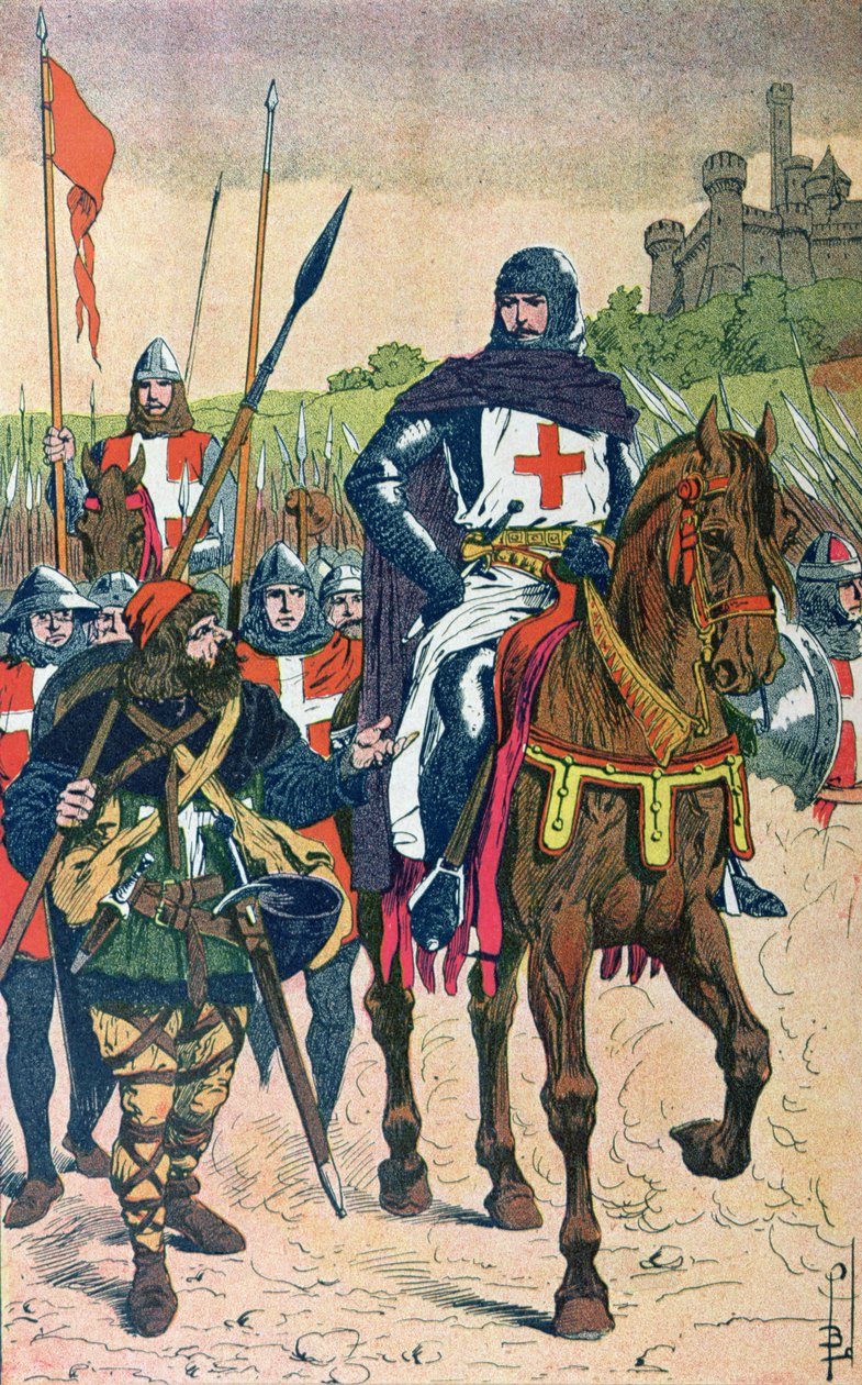 Lähtö ristiretkille, kuvitus Jules Michelet