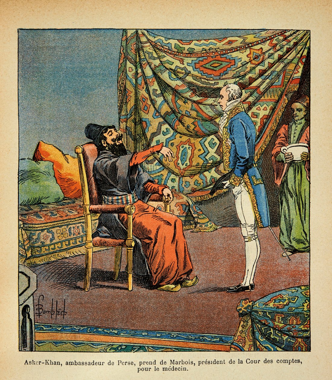 Il·lustració de Louis bombardejat (1862-1927) del llibre "El Memorial de Santa Helena" del comte Emmanuel de Las Cases (1766-1842): L