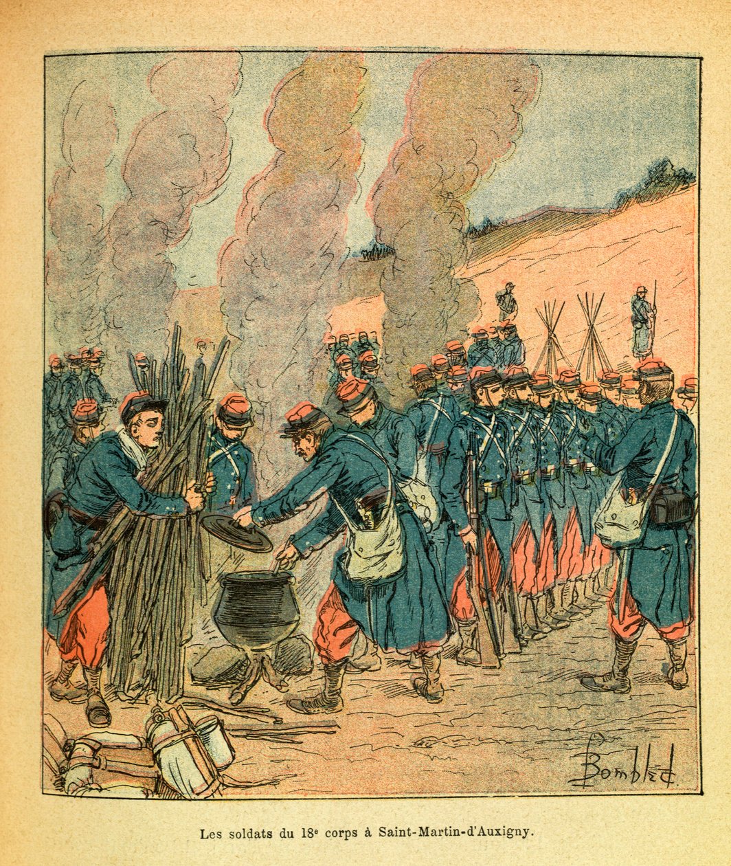 Idän armeija, Eugene Sergeant, Grenest, kuvittanut Louis Bombled (1862-1927) (Ranskan ja Saksan sota; kampanja 1870 -1871): Saint Martin d