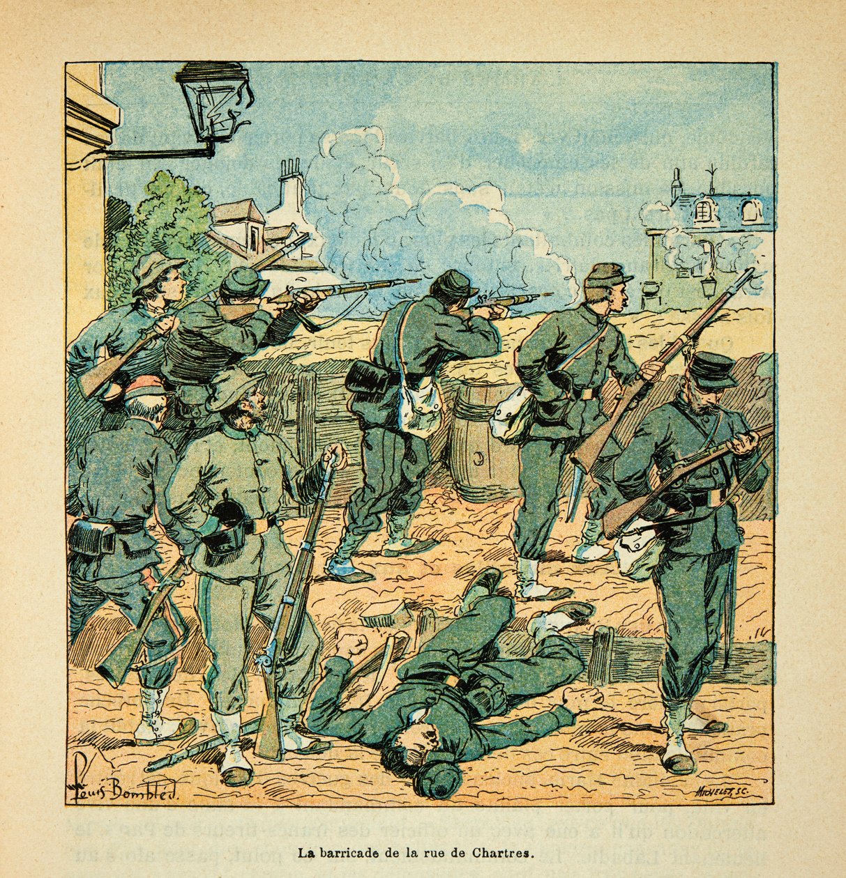 Eugene Sergentin Loiren armeija, sanoi Grenest, kuvittanut Louis Bombled (1862-1927) (Ranskan ja Saksan sota; kampanja 1870 -1871): Yksityinen kokoelma tekijältä Louis Charles Bombled