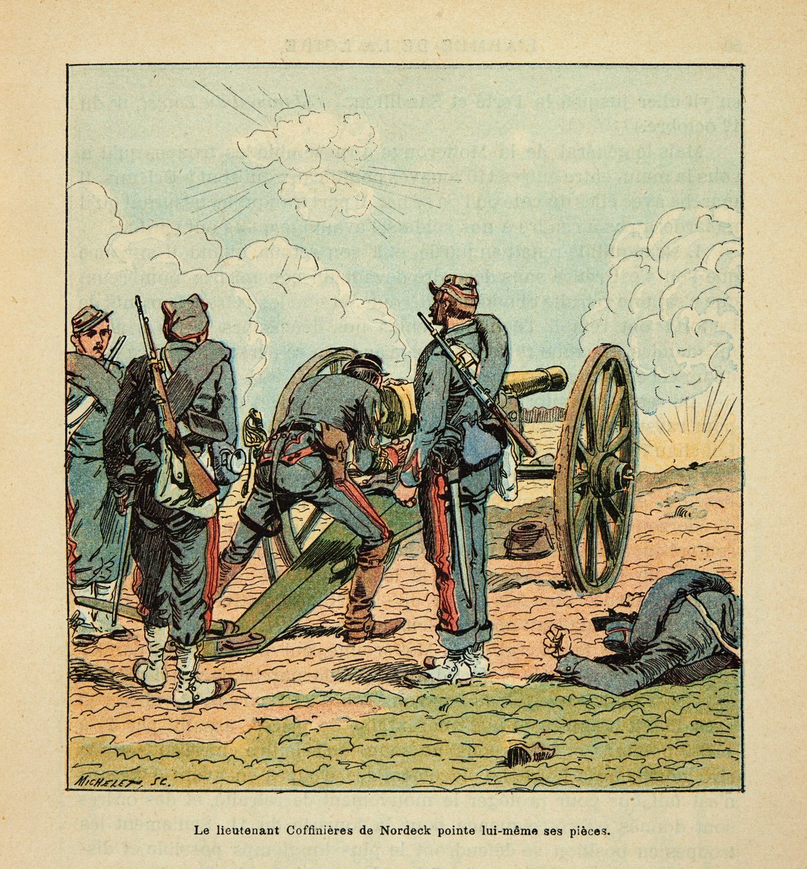 Eugene Sergentin Loiren armeija, sanoi Grenest, kuvittanut Louis Bombled (1862-1927) (Ranskan ja Saksan sota; kampanja 1870-1871): Orleansin taistelu 11. lokakuuta tekijältä Louis Charles Bombled