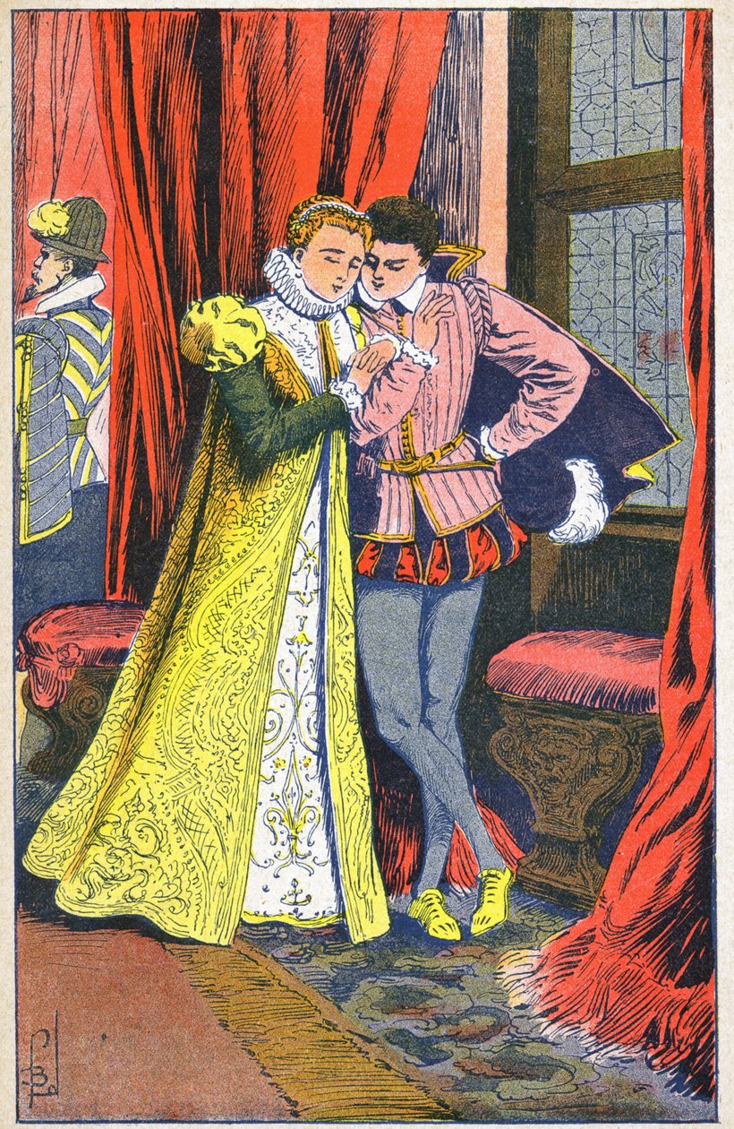 Marie Stuart ja Ranskan Francois II tekijältä Louis Charles Bombled