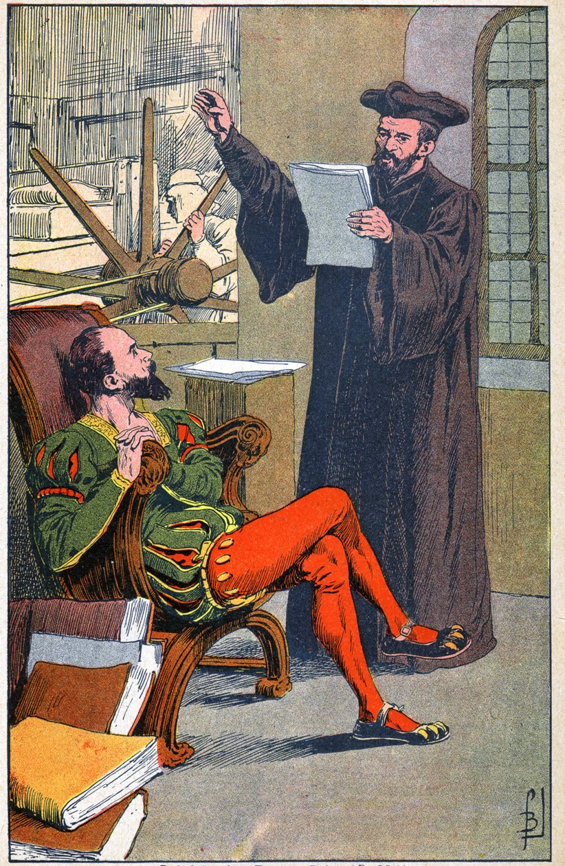 Rabelais Etienne Doletin kirjapainossa tekijältä Louis Charles Bombled