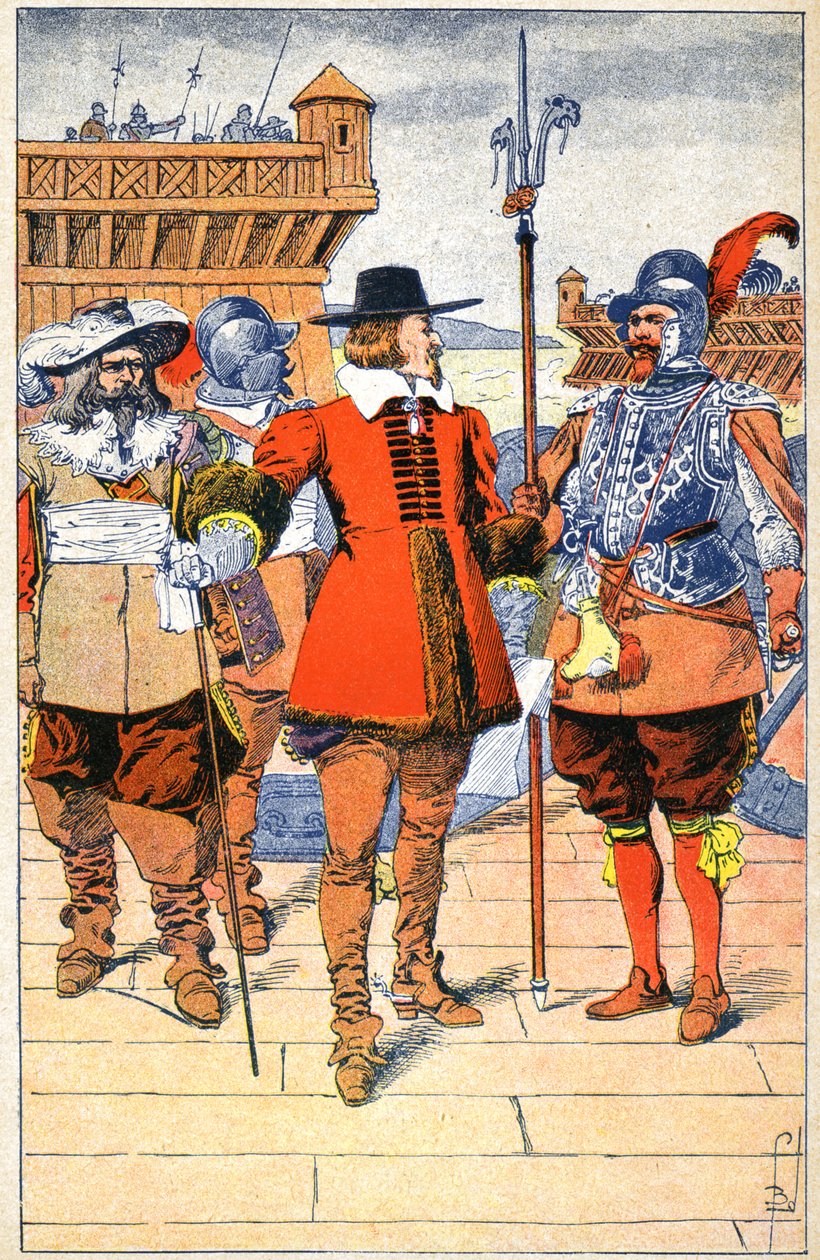 Richelieu La Rochellen päämajassa tekijältä Louis Charles Bombled