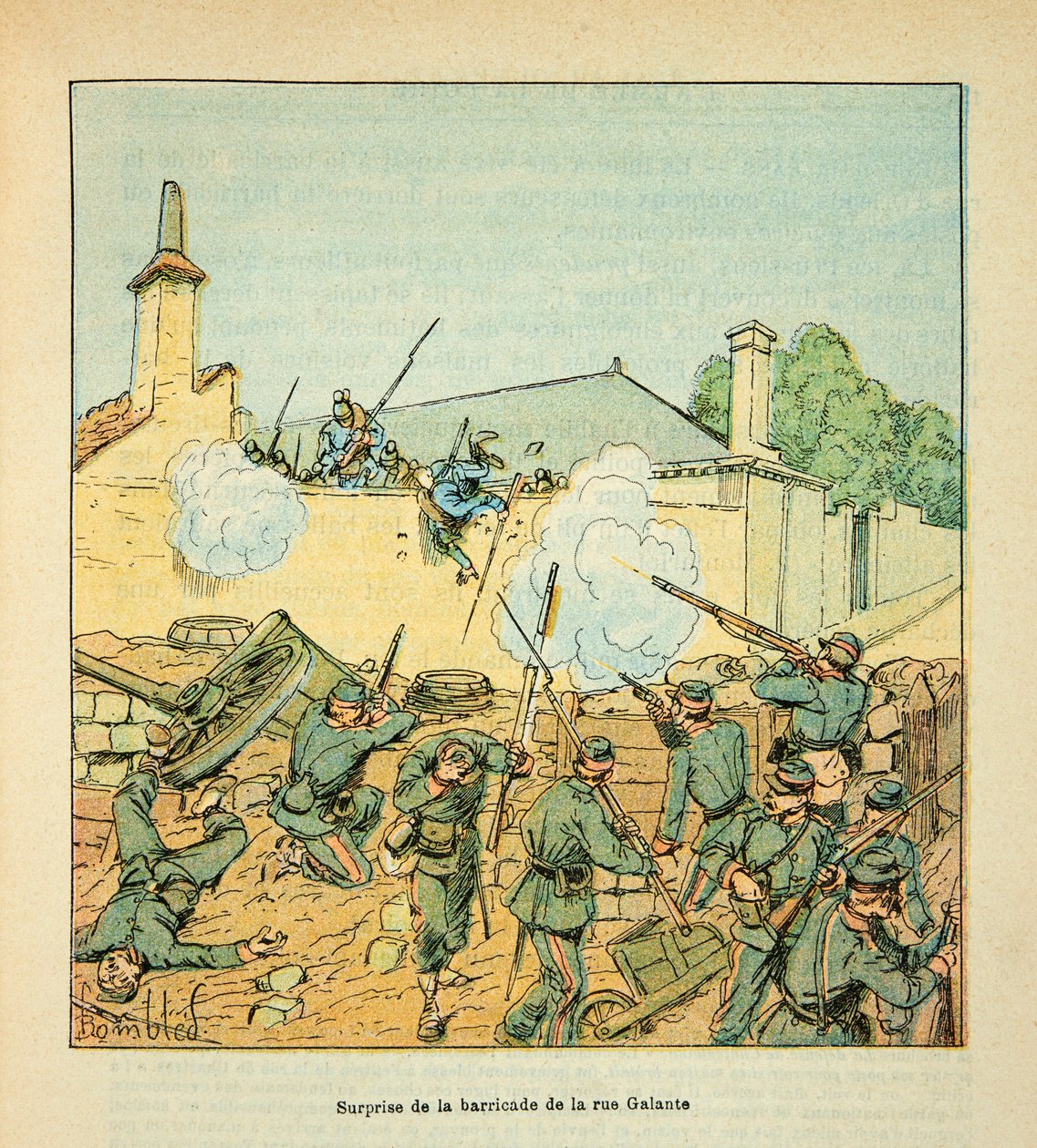 Eugene Sergentin Loiren armeija, joka tunnetaan nimellä Grenest, kuvittanut Louis Bombled (1862-1927) (Ranskan ja Saksan sota; kampanja 1870 -1871): Chateaudunin taistelu lokakuussa tekijältä Louis Charles Bombled