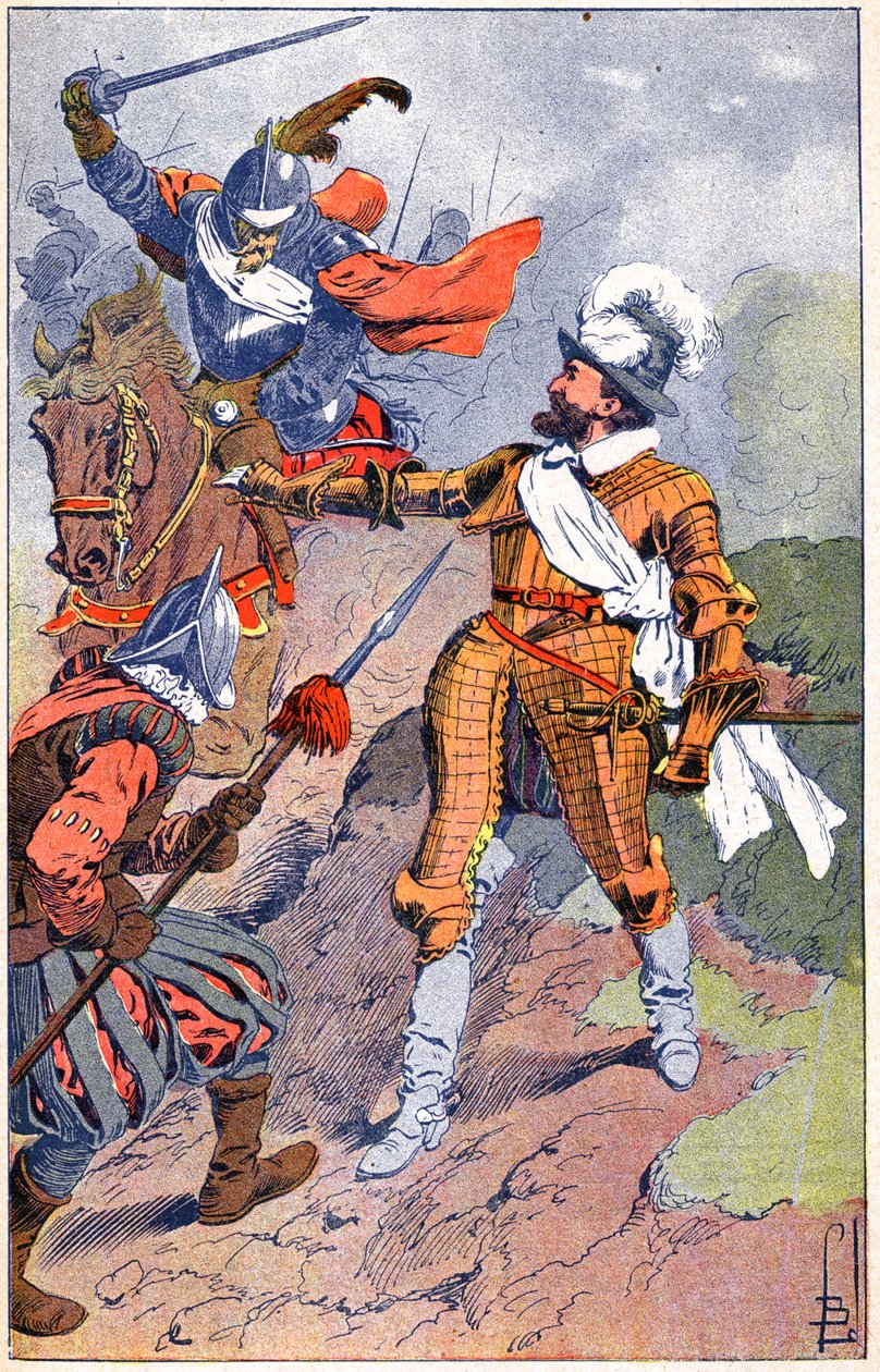Arquesin taistelu 1589 tekijältä Louis Charles Bombled