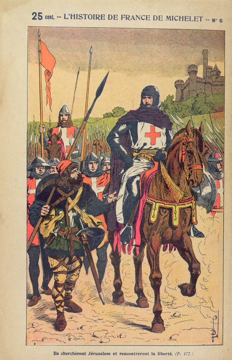 The Departure for the Crusades, kuvitus Jules Michelet
