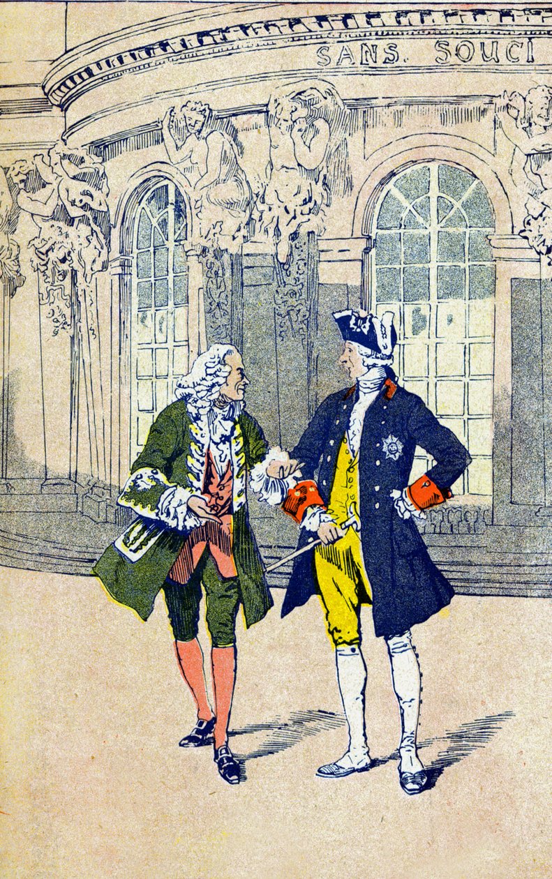 Voltaire Frederick II:n kanssa Preussista tekijältä Louis Charles Bombled