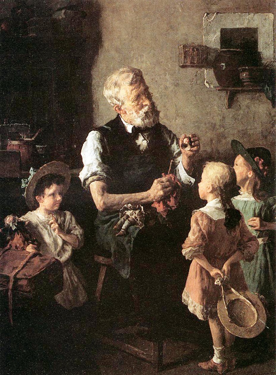 Nukkeklinikka (öljy kankaalle) tekijältä Louis Charles Moeller