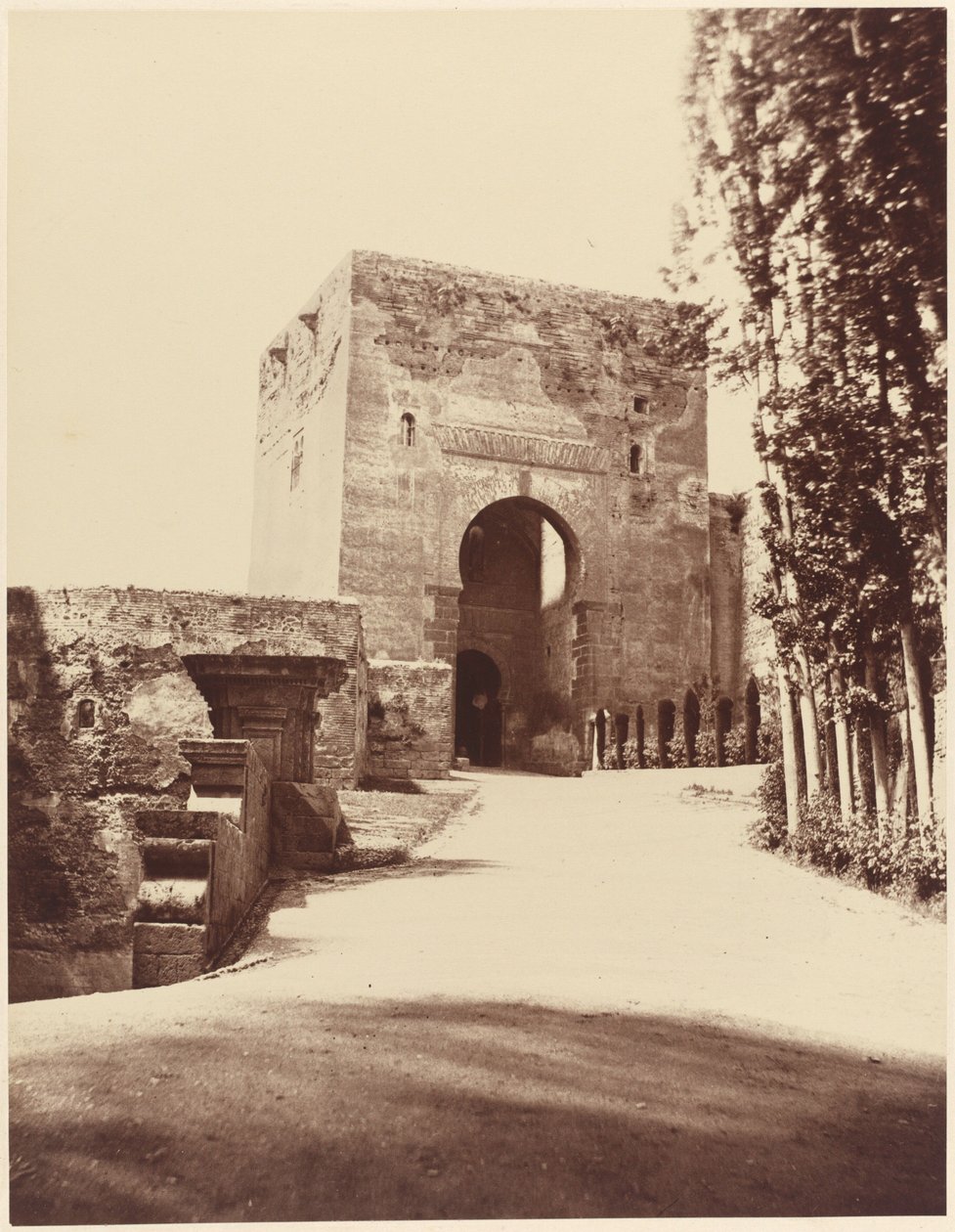 Granada, Alhambra, linnoituksen portti, 1860 (kuva) tekijältä Louis de Clercq